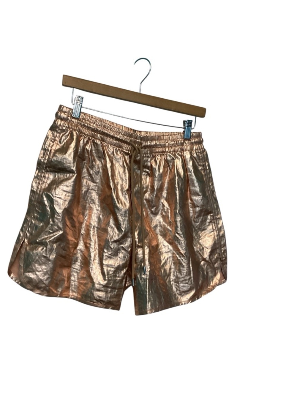 ALC Ryder metallic linen shorts in rose gold - Picture 4 of 7